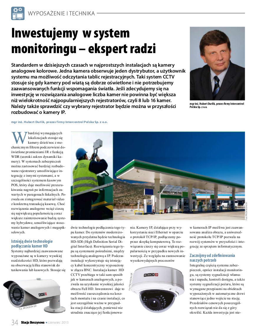 'INWESTUJEMY W SYSTEM MONITORINGU – EKSPERT RADZI' STACJA BENZYNOWA 6/2013